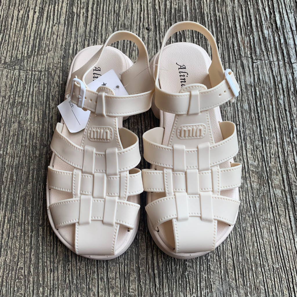 Sandal Wanita Terbaru/Sepatu Sendal Wedges Tali Jelly Import Alina 1230/Sendal Karet Korea Kekinian