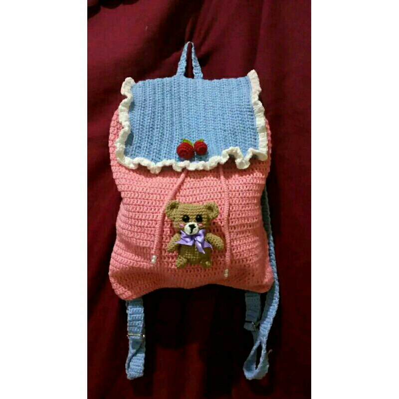 Tas sekolah tas ransel anak tas rajut