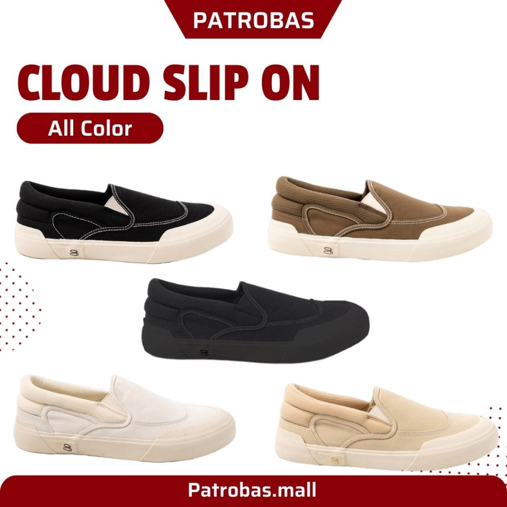 PATROBAS Slip On Original Sepatu Sneakers Petrobas Slop Unisex Warna Lengkap