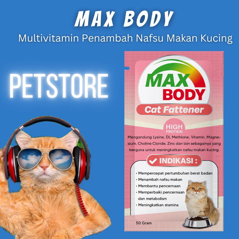 RK Suplemen Penggemuk Kucing MAX BODY CAT penambah nafsu makan