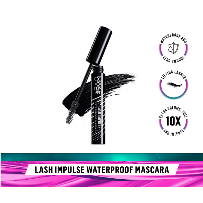 MAKE OVER Lash Impulse Waterproof Mascara 9 ml - Mascara Waterproof &amp; Smudgeproof