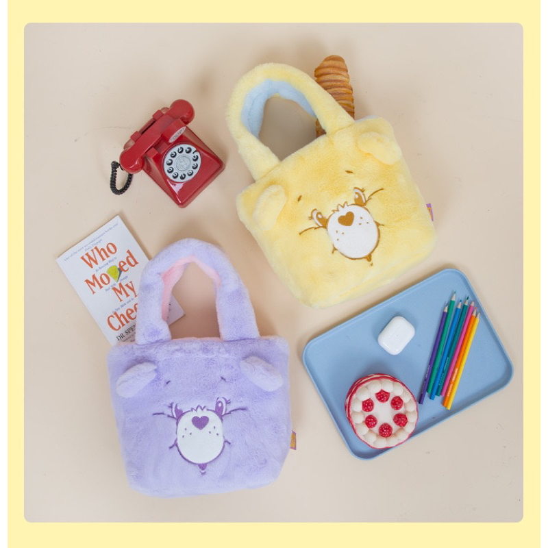 Tas tenteng Care bears / tas penyimpanan bulu lucu