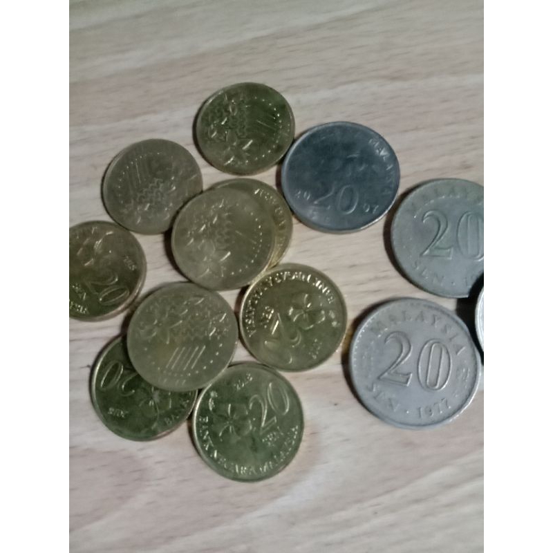 Uang koin kuno 20 SEN MALAYSIA