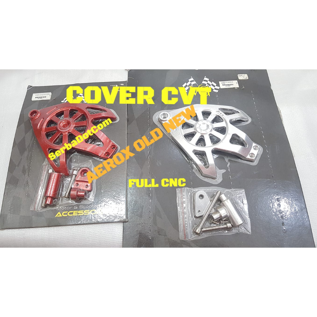 COVER CVT AEROX PELINDUNG CVT AEROX OLD NEW VG FULL CNC SILVER RED ORIGINAL not black diamond fastbi