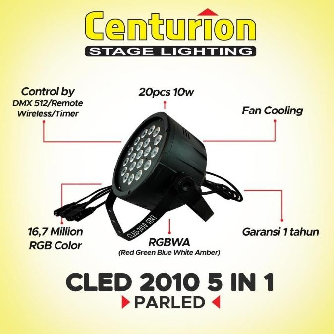 Centurion CLED 2010 CLED2010 5 In 1 Parled Stage Lighting Original