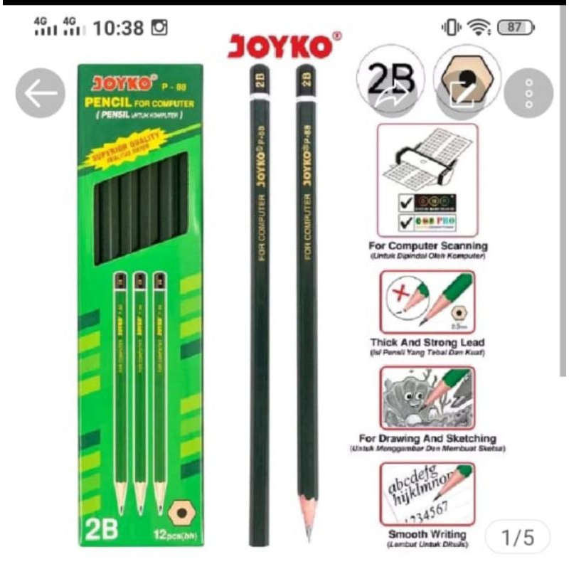

pensil joyko isi 12pcs