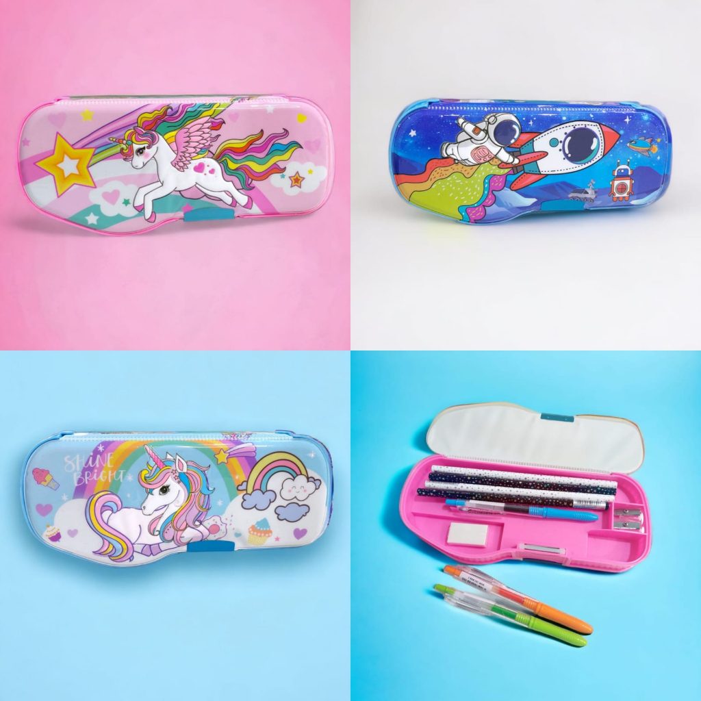 

Kotak Pensil Multifungsi Serutan 2 Sisi Karakter Unicorn Dan Astronot Kekinian Tempat Pensil Anak TK Paud Sd Hadiah Anak Keren Berkualitas