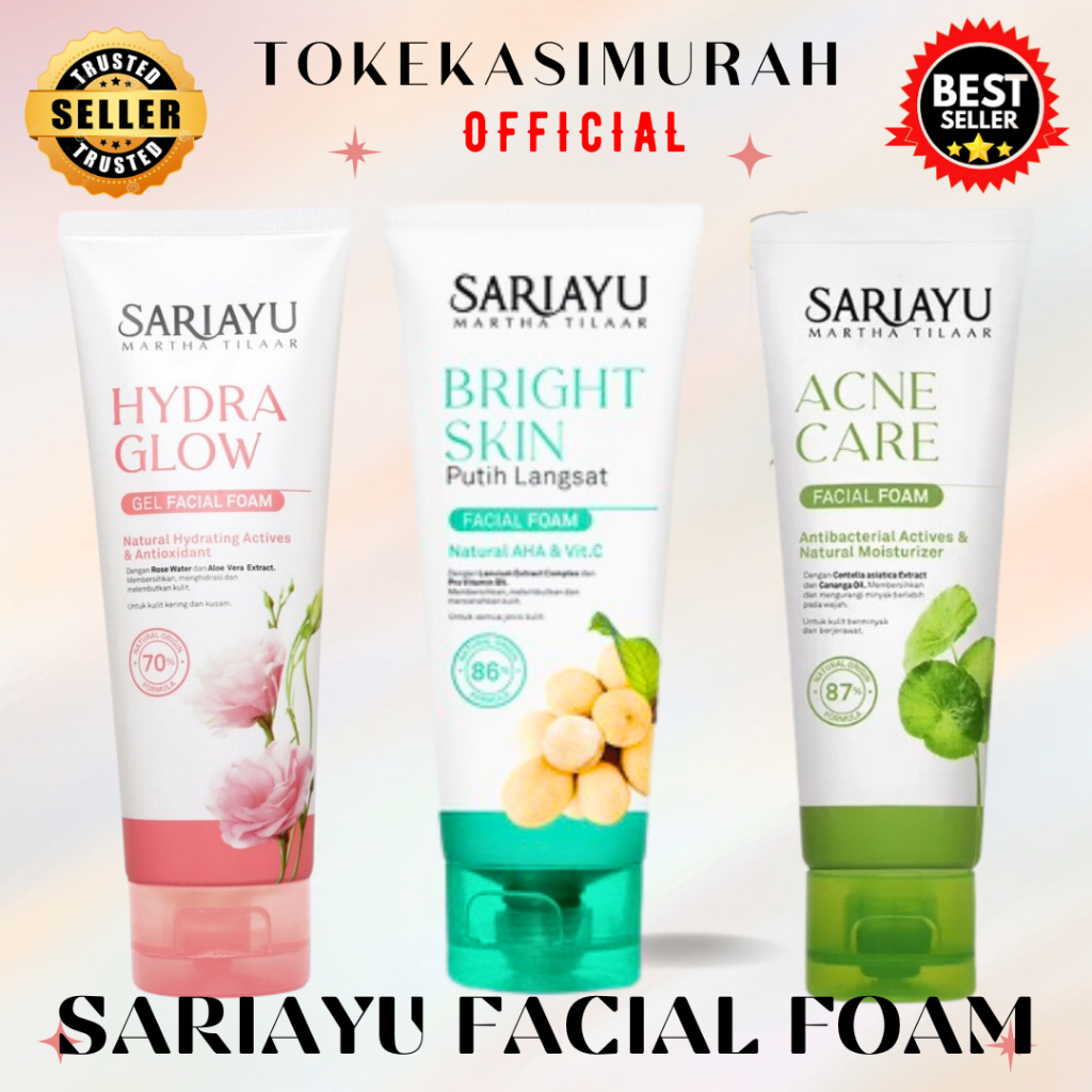 Sariayu Facial Foam Sabun Cuci Muka Untuk Semua Jenis Kulit Dan Kebutuhan Wajah BPOM