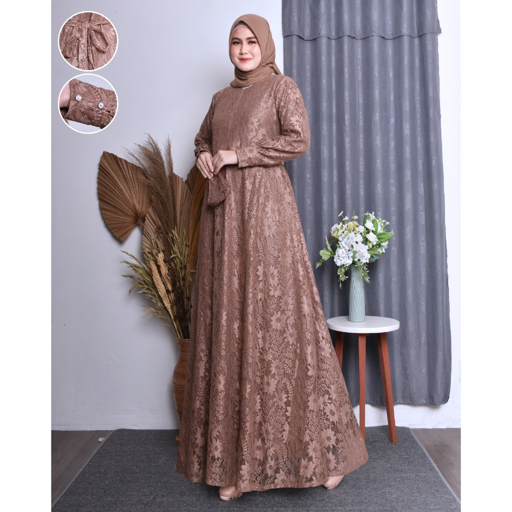 Gamis Wanita Jumbo Burkat Busui-Dress Kondangan Cewek Kekinian-Pakaian Pesta Wanita Dewasa-Gamis Bur