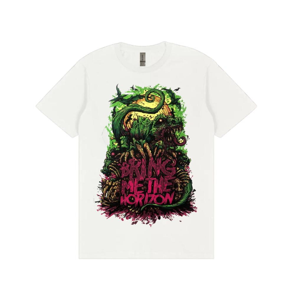 OFFICIAL BRING ME THE HORIZON - DINOSAURS WHITE - KAOS BAND