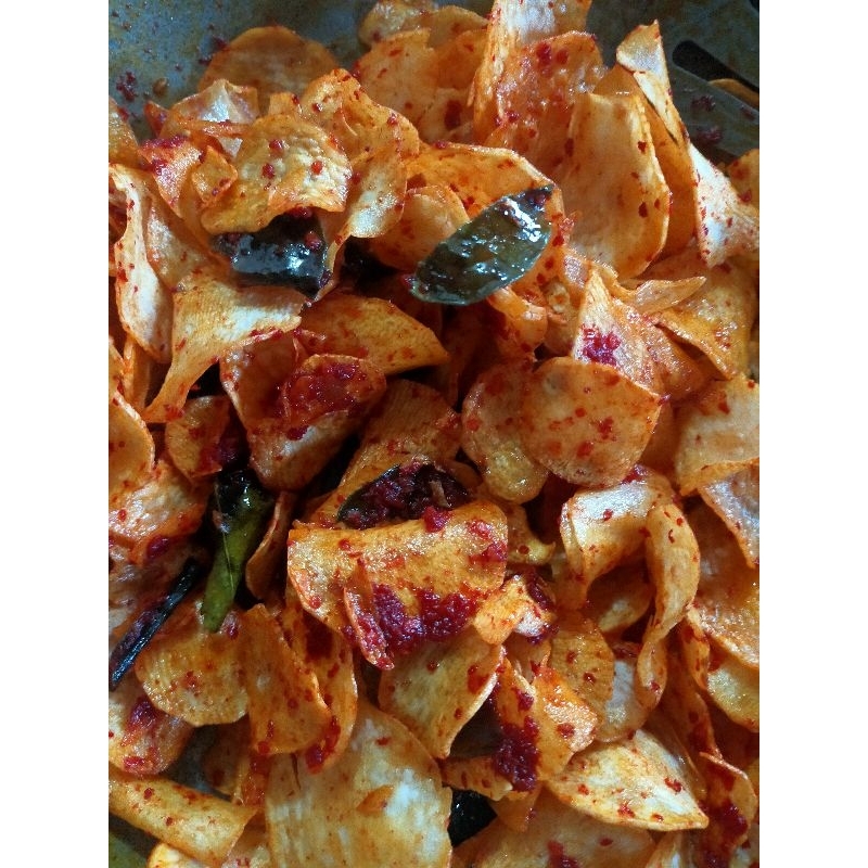 

Keripik Talas Balado bumbu pedas khas Padang