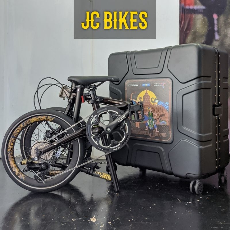 Sepeda Lipat Element Troy X10 Dark Titan 10sp Full Chromoly FREE KOPER