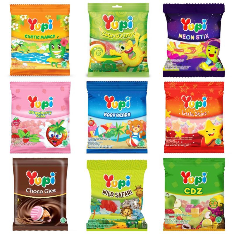 

Permen Yupi Gummy Candy 40 / 42 / 44 / 45 g