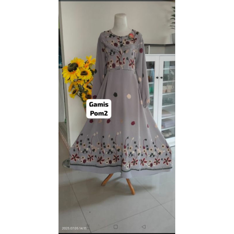 Gamis full bordil terbaru / gamis bordil akar  / gamis muslim