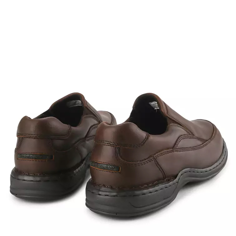 HM020 HUSH PUPPIES SEPATU SLIP ON PRIA ORIGINAL KULIT ASLI ORI EMPUK COKLAT BROWN