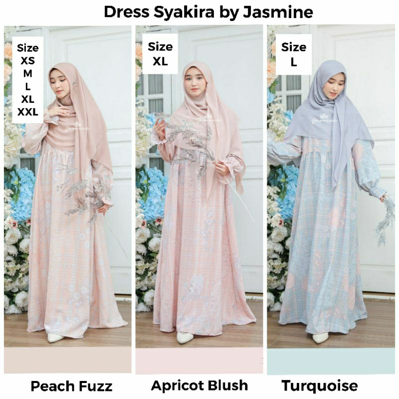 Dress Syakira -Hanya Dress- Gamis Pesta Syari Cantik by Jasmine