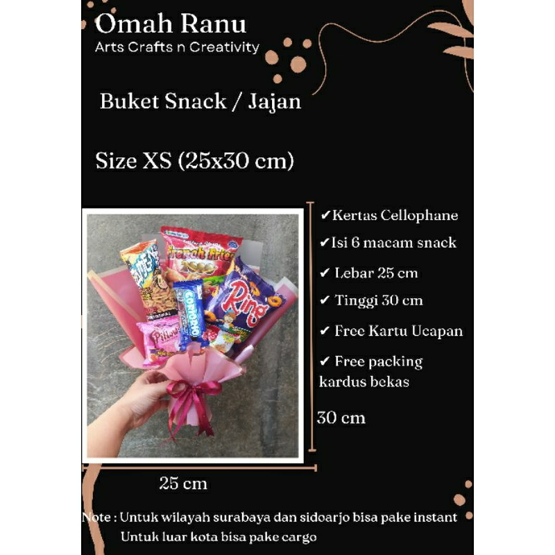 

Buket snack murah / buket jajan murah size XS / Bouquet snack / buket ultah wisuda