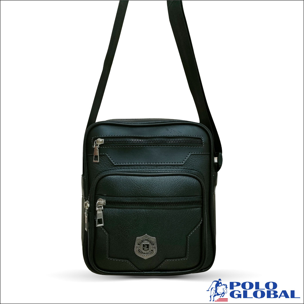 Tas Selempang Pria Original Polo Global Vernhom Slempang Trendy Ukuran 9 Inch - Art 9884