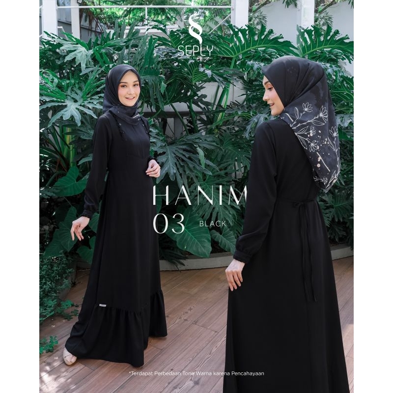 GAMIS HITAM DEWASA SEPLY HANIM 03 BLACK