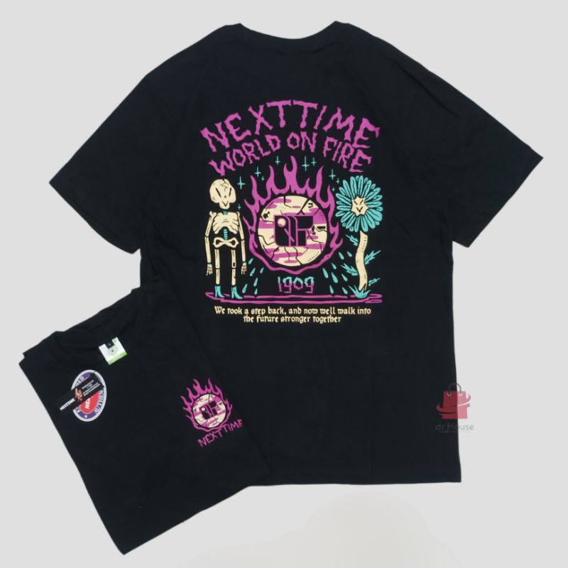 Kaos Distro Original / Tshirt Distro / Kaos Pria / NEXT TIME World on Fire