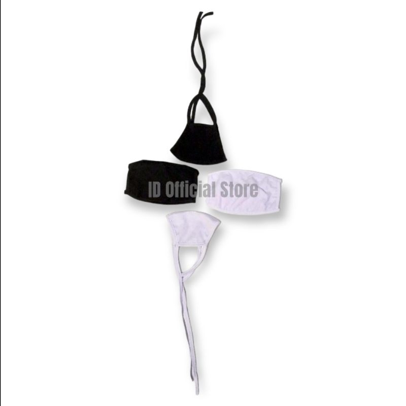 MASKER KAIN HITAM / MASKER POLOS PUTIH / MASKER KATUN GROSIR / MASKER HAJI UMROH HIJAB
