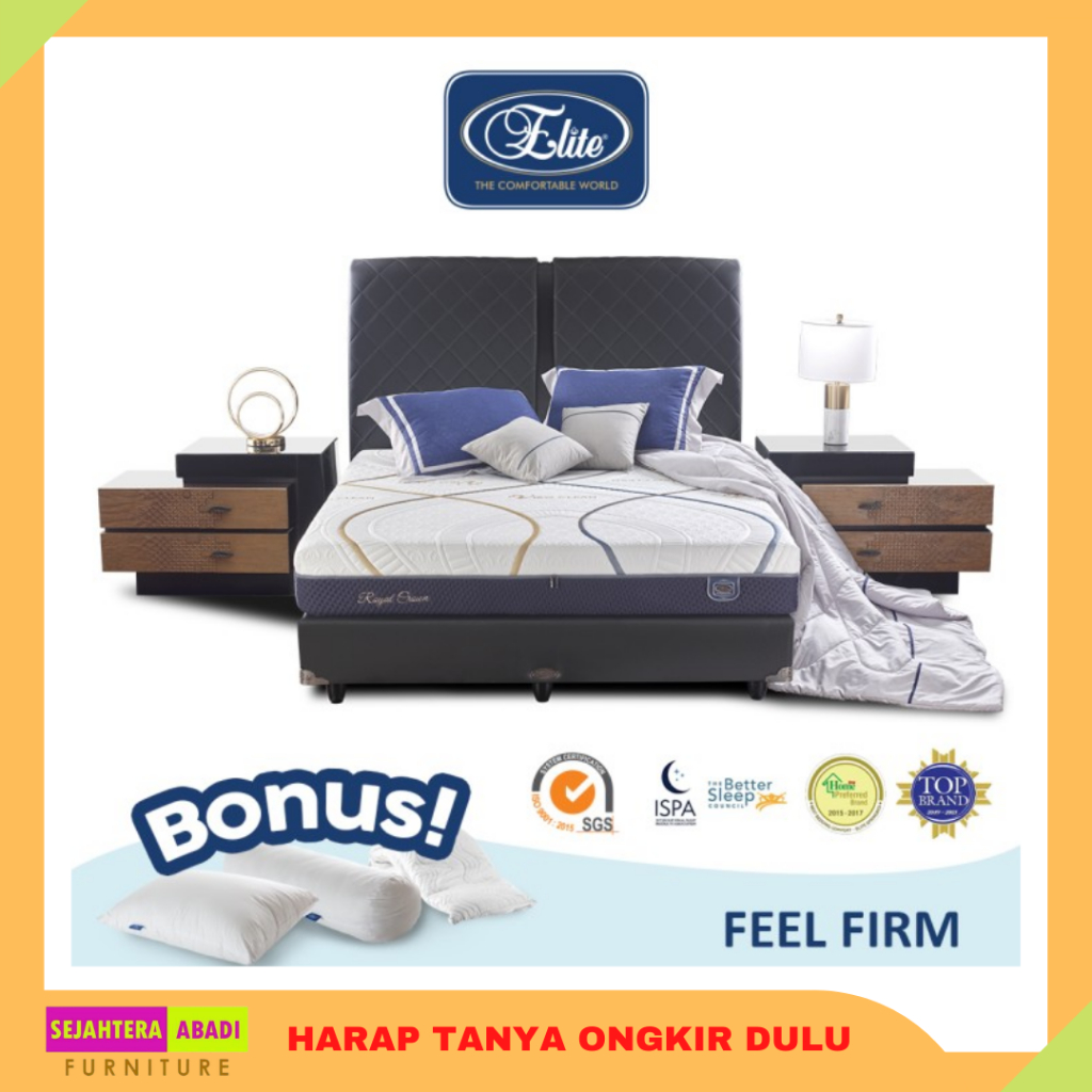 Elite Springbed Royal Crown New kasur full latex orthopedic zipper spring