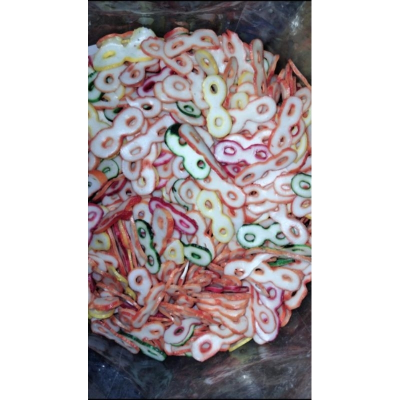 

krupuk angka 8/ krupuk kacamata