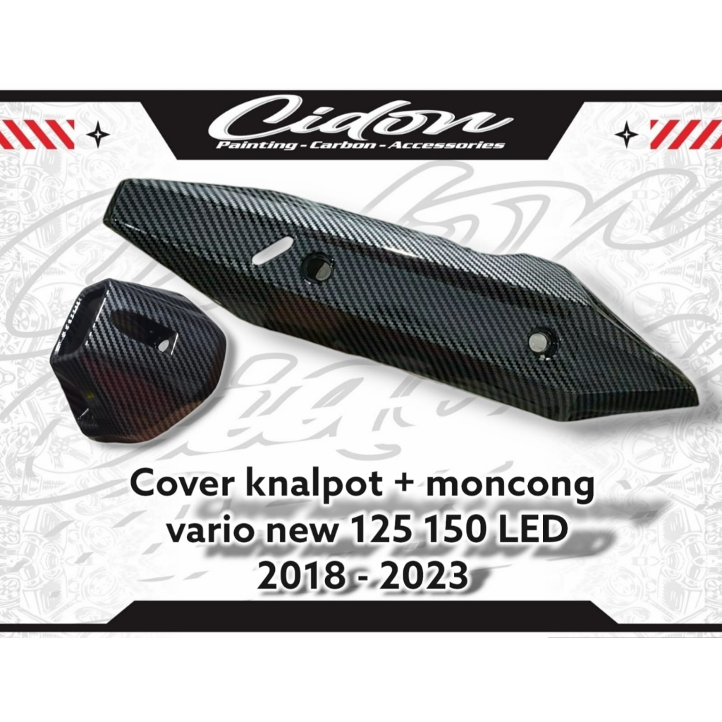cover moncong corong knalpot vario carbon wtp celup wtp vario 125 150