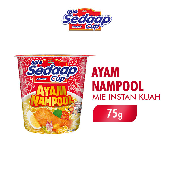 

Sedaap Mie Instan Cup Ayam Nampool 75 gr sedap nampol