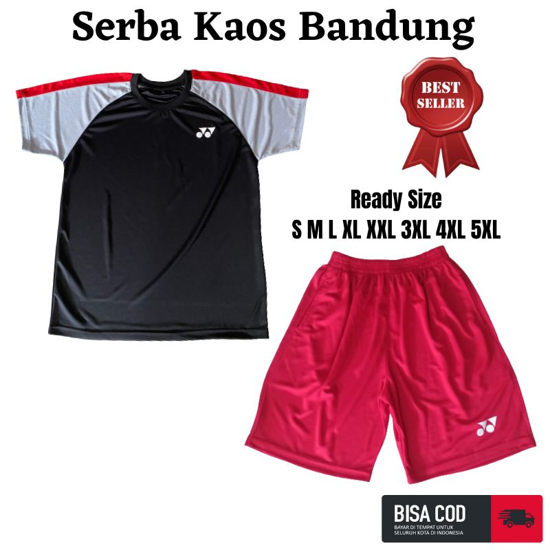 Jersey Jersy Set Baju Kaos Atasan dan Bawahan Kolor Celana Pendek Olahraga Tim Team Badminton Buluta
