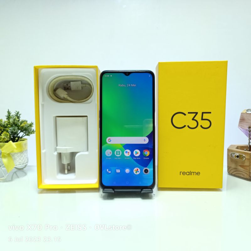 REALME C35 4/64 GB HANDPHONE SECOND HP BEKAS RAM 4 INTERNAL 64GB