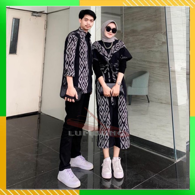 BAJU TENUN COUPLE CLARA TORAJA HITAM DRESS TENUN COUPLE CLARA TORAJA HITAM