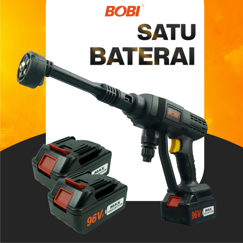 Jet Steam Model Baru (NEW) // Cordless Jet Cleaner - Mesin Cuci Motor Mobil AC Baterai Cordless BOBI