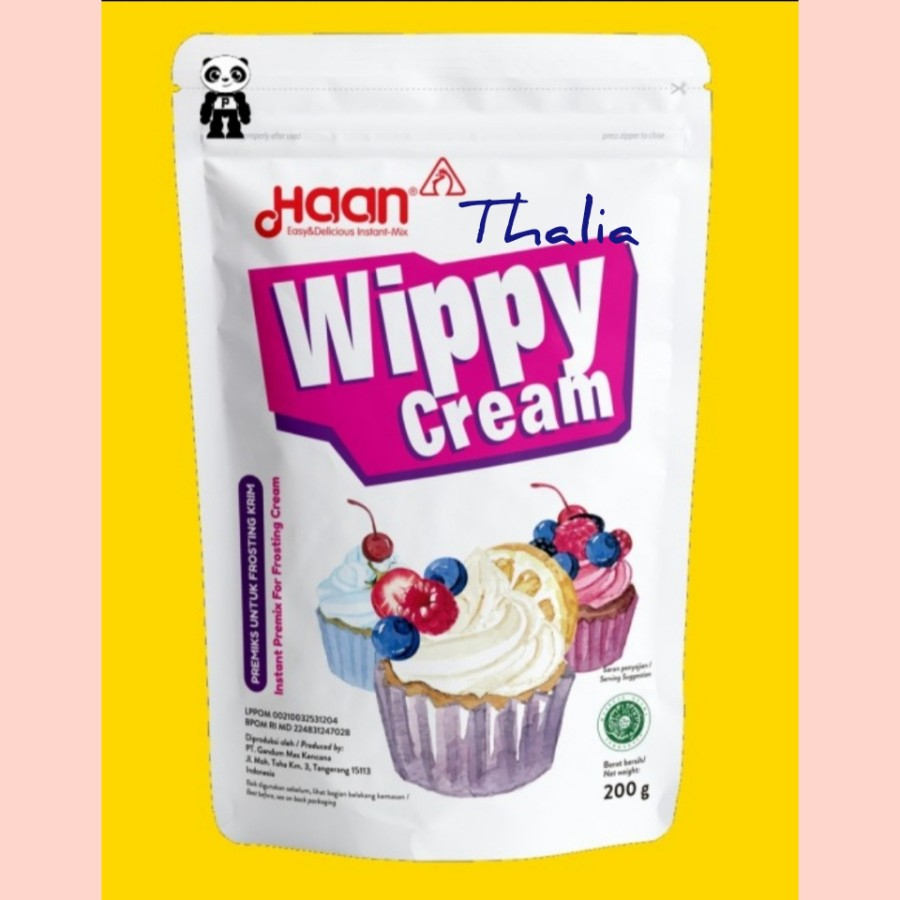 

HAAN WHIPPY CREAM BUBUK 200GR KEMASAN POUCH, CAMPURAN MAKANAN & MINUMAN