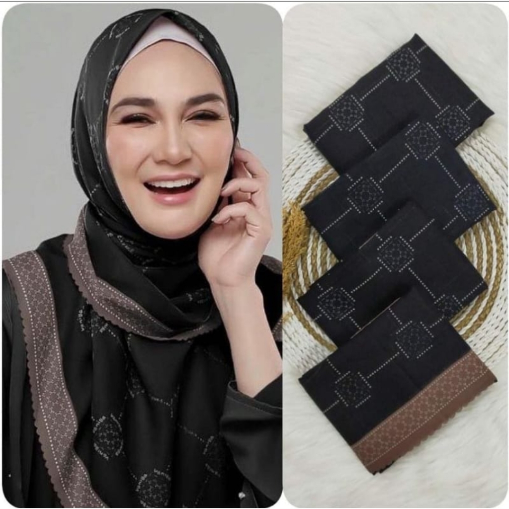 hijab motif printing laser cut terbaru MH 355