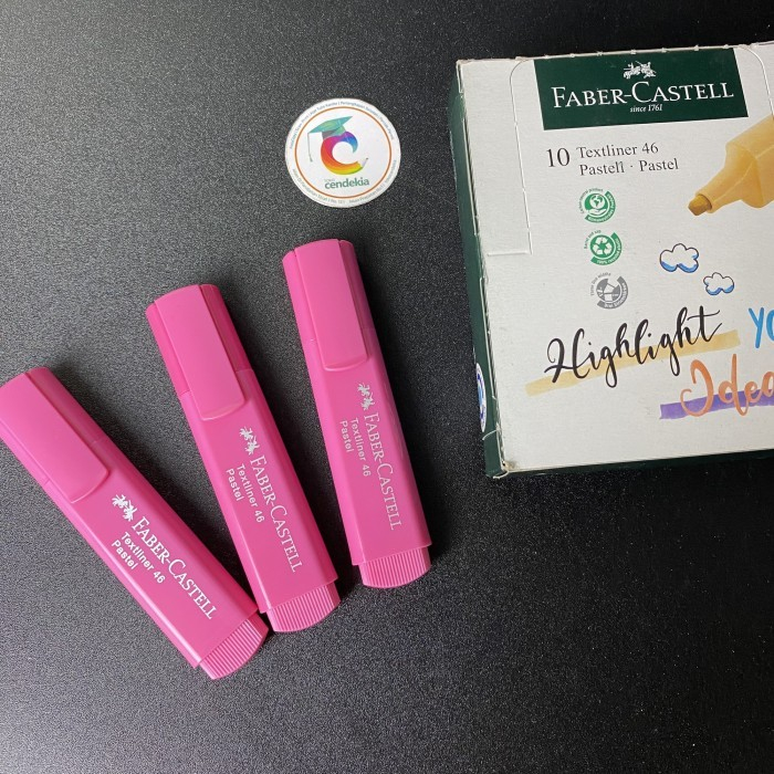 

Highlighter Textliner 46 Stabilo Faber Castell pastel Purple Pink
