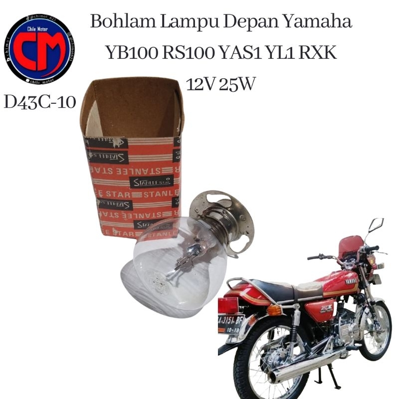 Bohlam Lampu Depan Yamaha 12V 6V RS100 YB100 YAS1 RXK 125 RXS YT 115 Nos