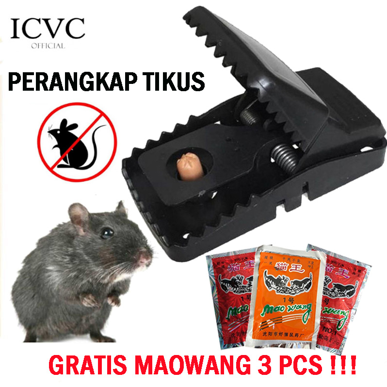 Perangkap Tikus Jebakan Mouse Trap Jepit Umpan Pest Control Reuseable Gratis Maowang Racun Tikus AMPUH