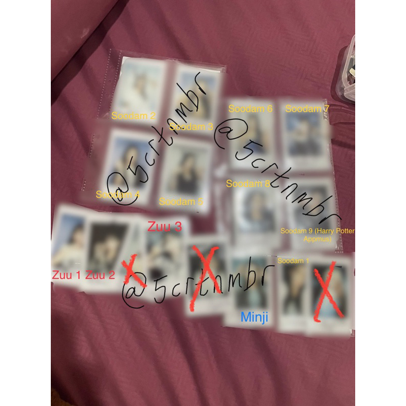 signed polaroid secret number doomchita soodam zuu minji