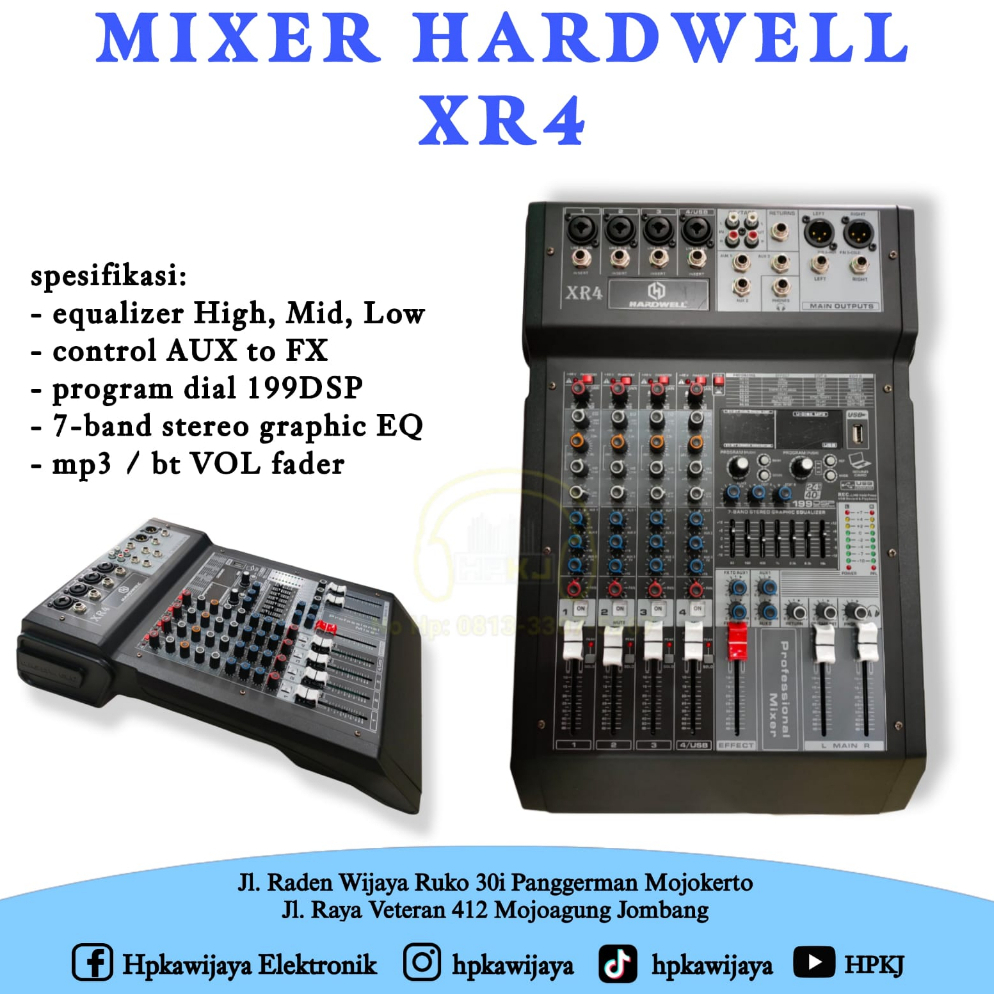 MIXER HARDWELL XR4 4 CHANNEL mikser hardwell xr 4 4ch Mixer 4channel