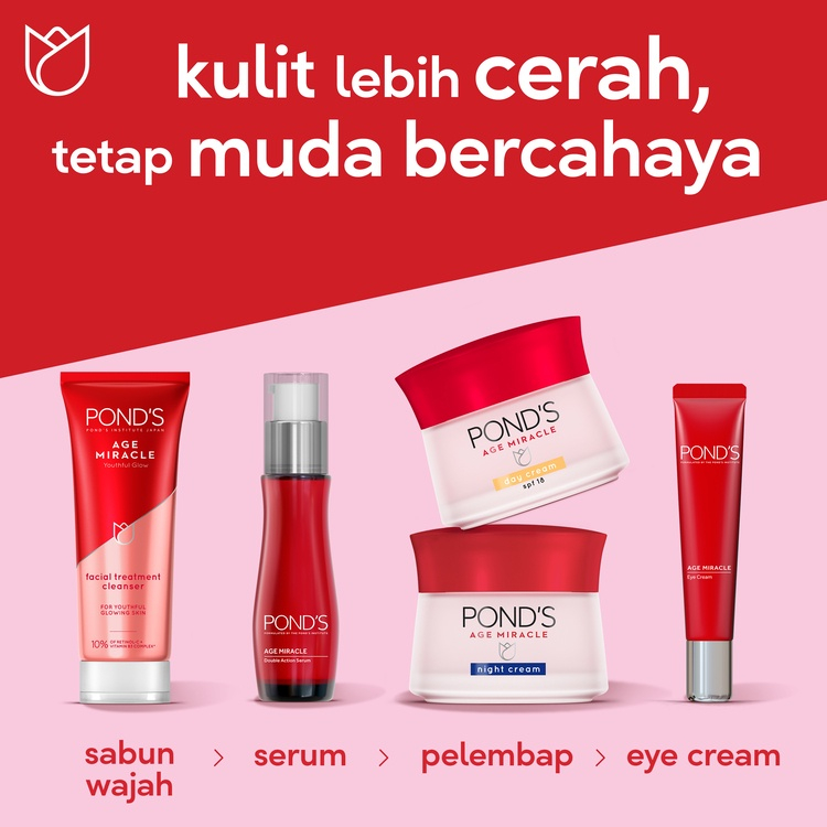 Ponds Age Miracle Moisturizer Day Cream 50 gr / Night Cream 50 gr / Serum 30 ml