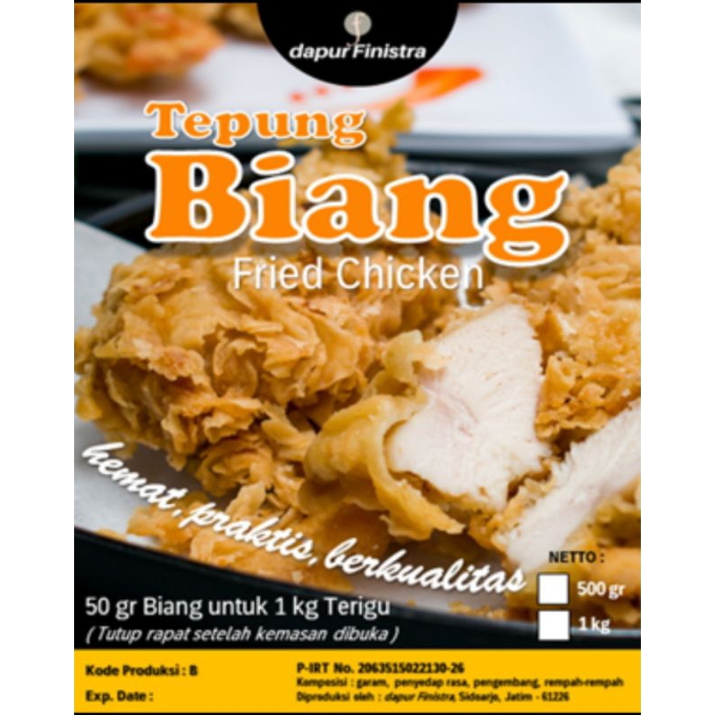 

tepung biang ayam geprek dapur finistra 500gr