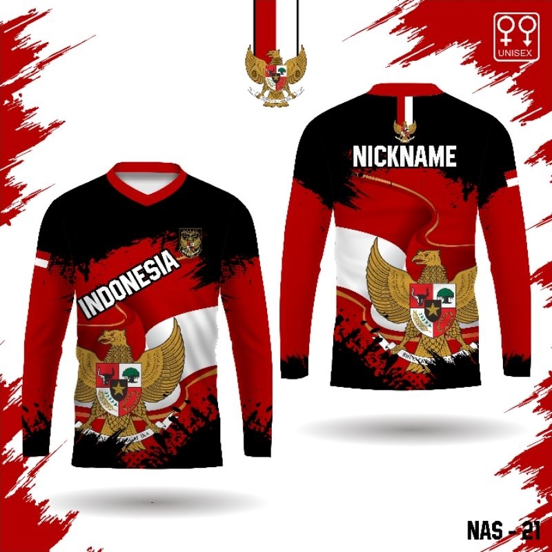 Jersey HUT RI 80 Kaos HUT RI 80 Baju HUT RI Kaos 17 Agustus 2025 Lengan Panjang