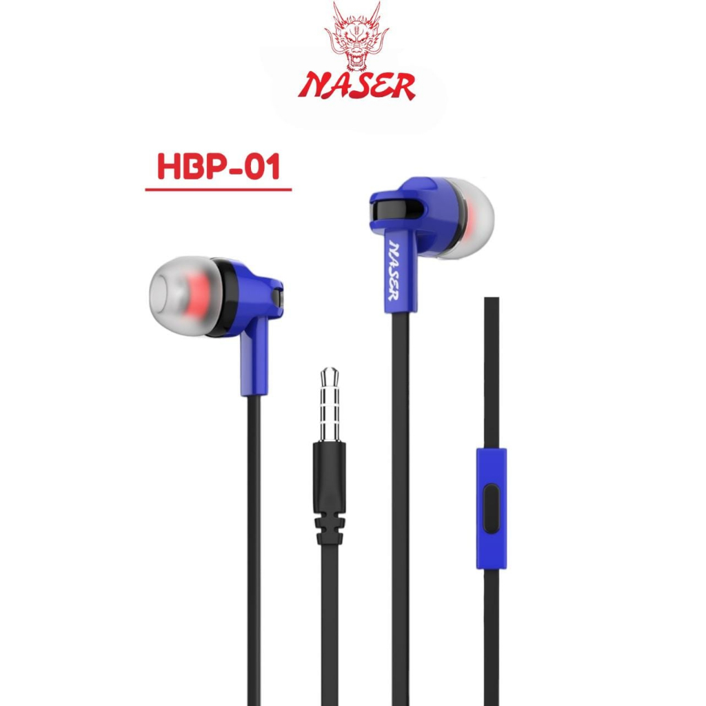 NASER HANDSFREE HBP-01 / Handsfree Jack Universal / Extra Bass / Earphone Cable + Mic