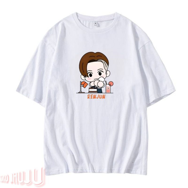 Kaos NCT Dream Gambar Renjun baking cake Kartun