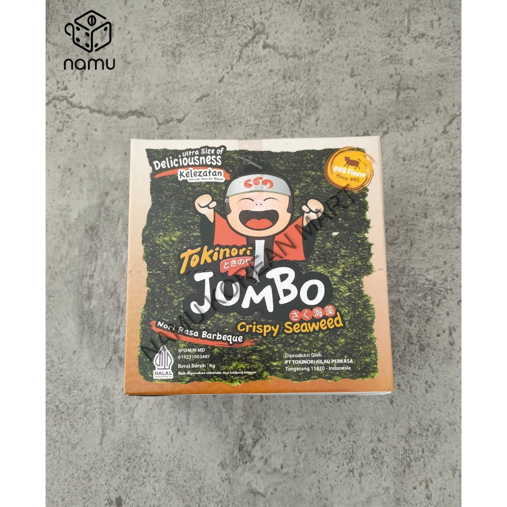 Tokinori Jumbo Snack Original Box / Tokinori Snack BBQ / Cryspy Seaweed / Cemilan Rumput Laut