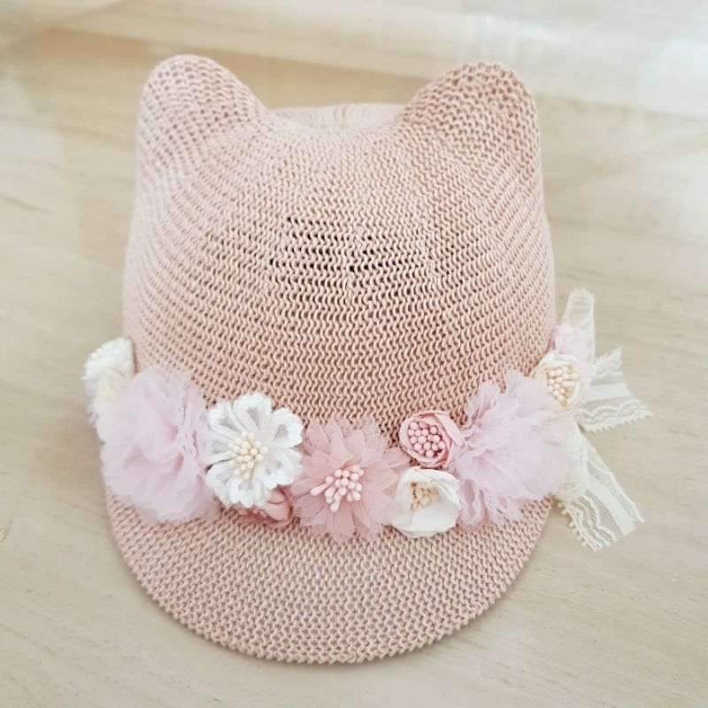 Topi anak model kucing/Topi pantai