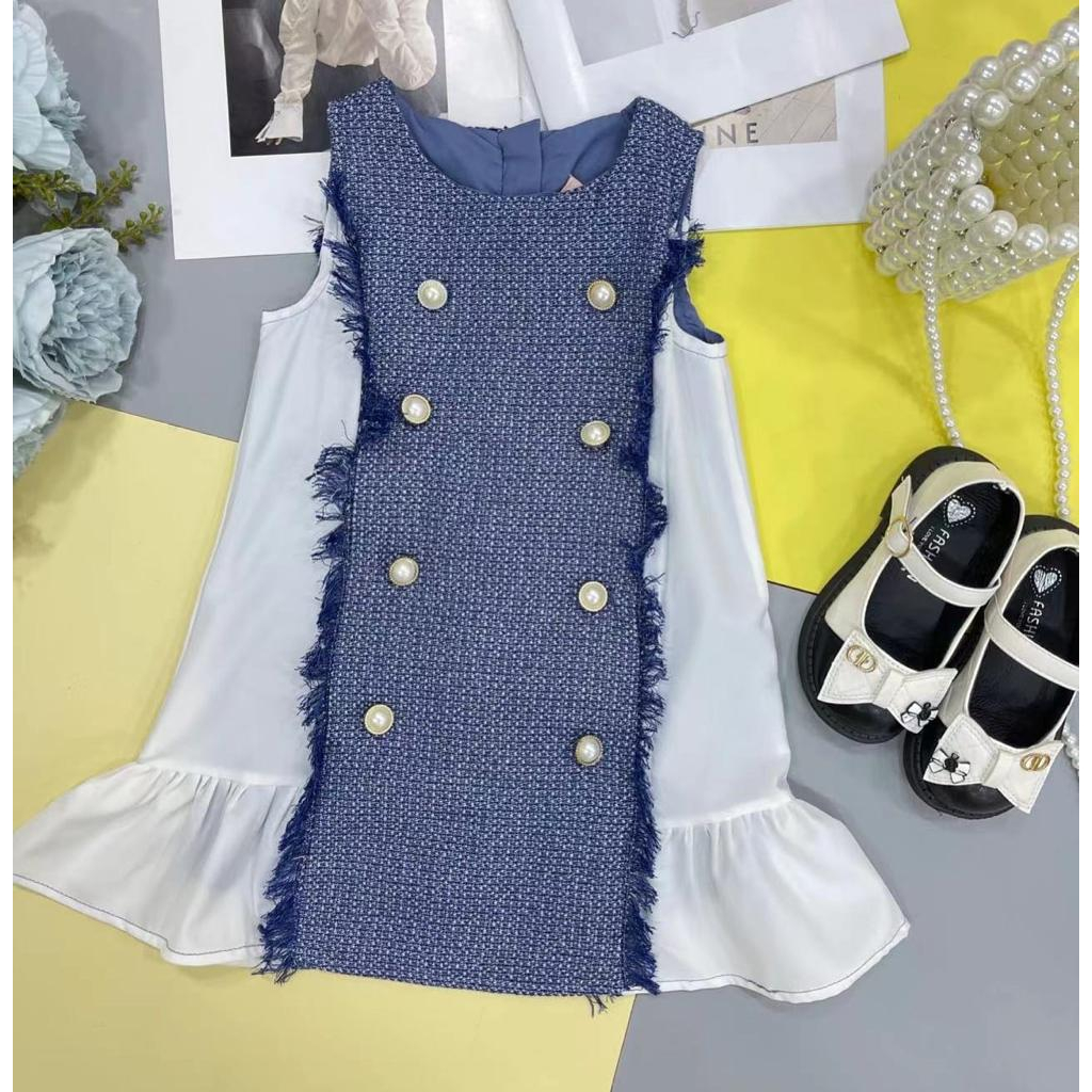 Dress Tweed Anak Perempuan Import Premium fashion