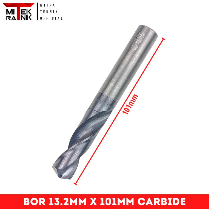 Mata Bor 13.2mm Panjang 101mm Bor Carbide Bisa Untuk Baja