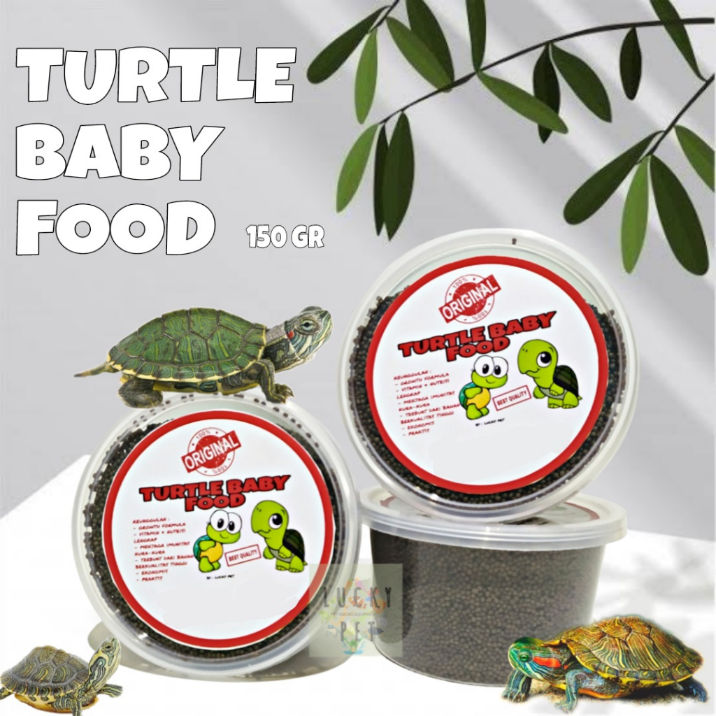 [150 GR] Makanan pakan pelet bayi anak kura kura air brazil baby turtle kecil hijau dada merah yello